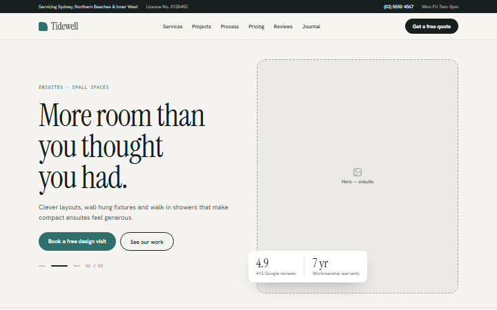 The Bathroom Classic example website