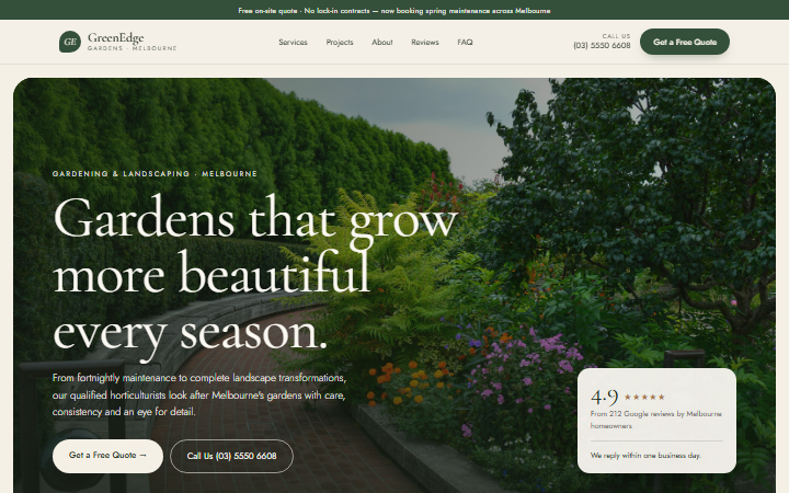 The Garden Organic example website
